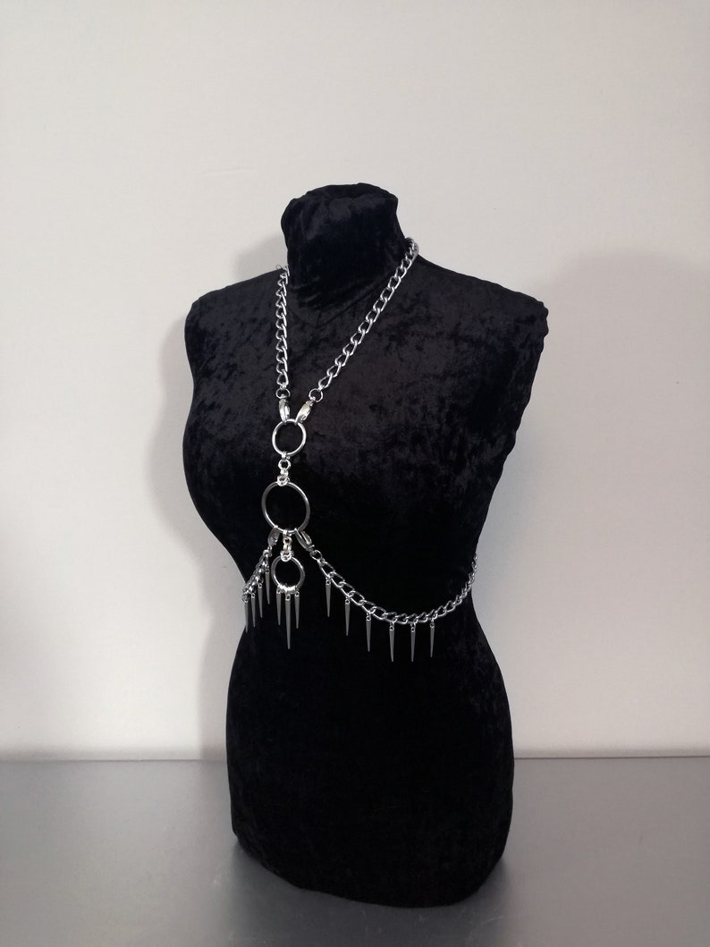 Chain Body Harness Handmade unisex body harness Stainless Steel Metal Dream catcher harness