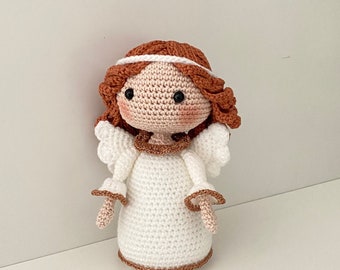 Cute angel doll Knitted angel doll Crochet amigurumi doll Perfect gift for friends