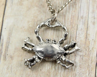Crab Necklace Large Crab Charm Maryland 