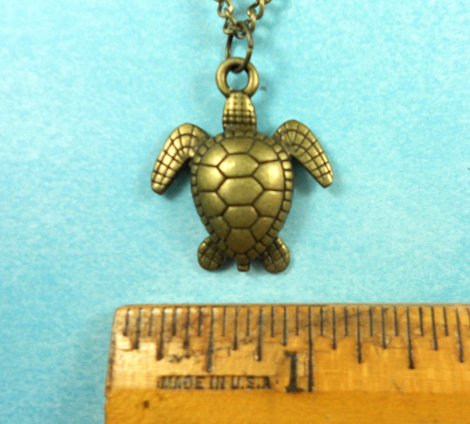Bronze Sea Turtle Necklace, Sea Turtle Jewelry, Turtle Lover Gift, Sea
