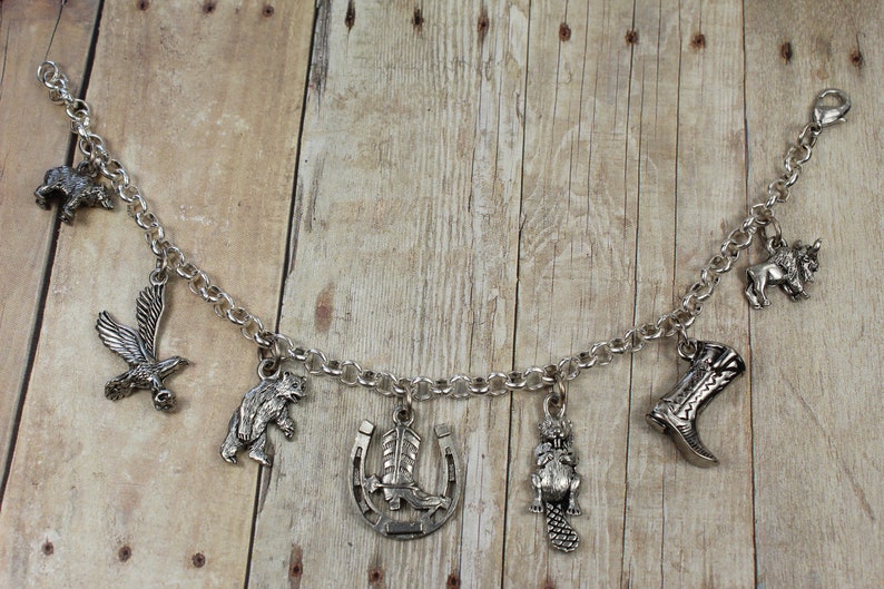Western Charm Bracelet American West Jewelry Ranch Country Etsy