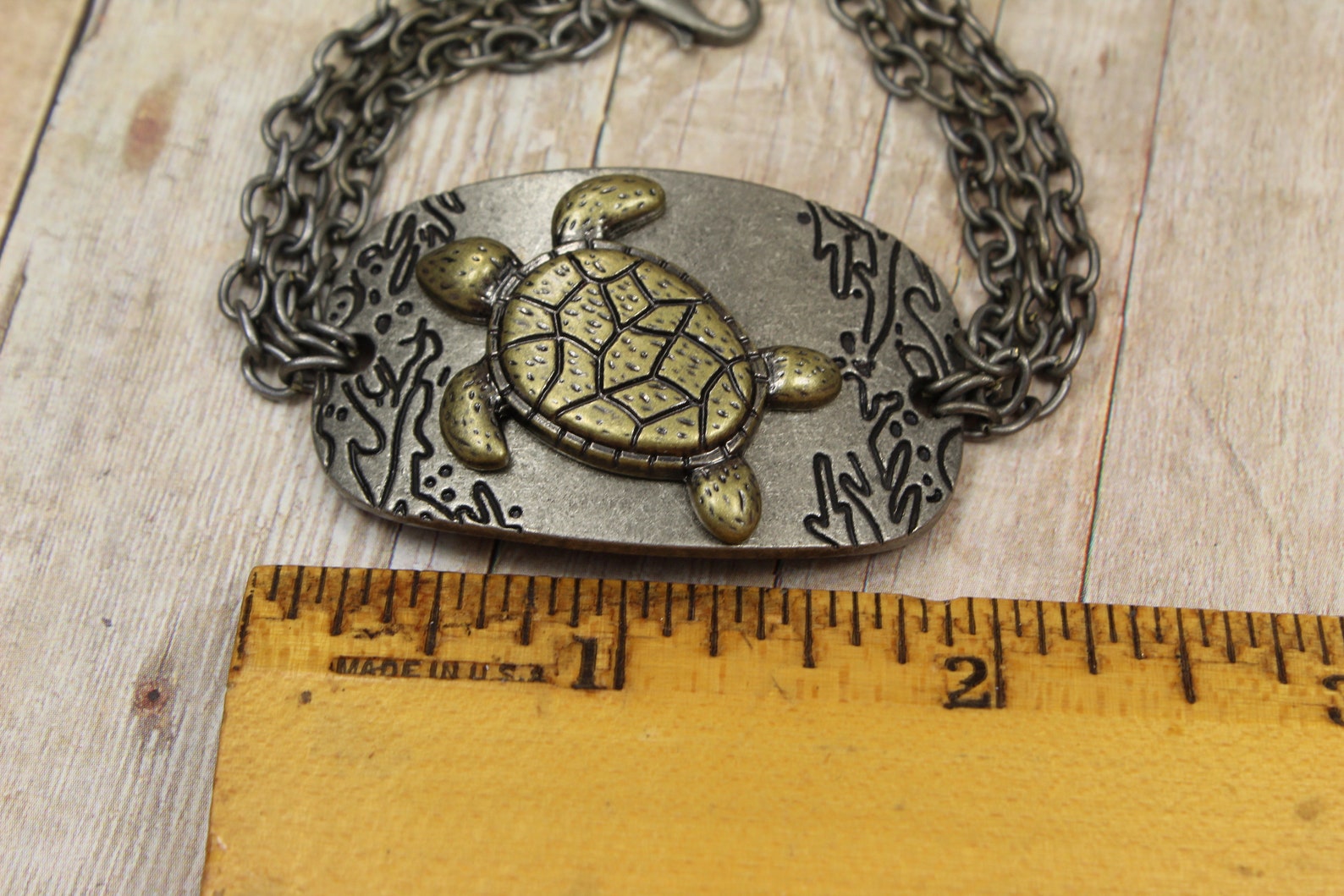 Sea Turtle Bracelet, Turtle Jewelry, Oxidized Silver Connector Bracelet