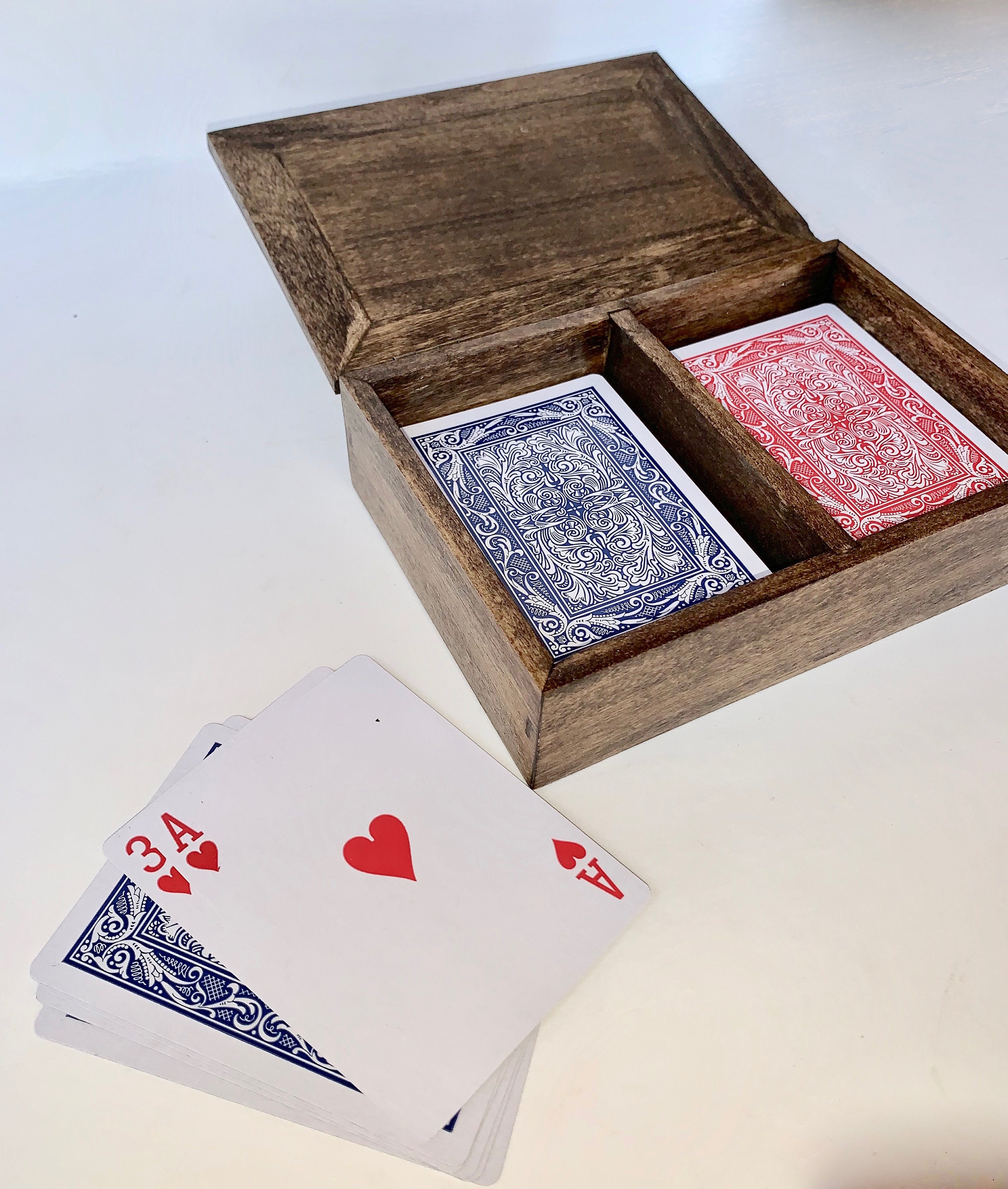 Double Deck Playing Card Box Etsy