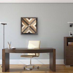 Rustic Wood Geometric Square Wall Art - Etsy