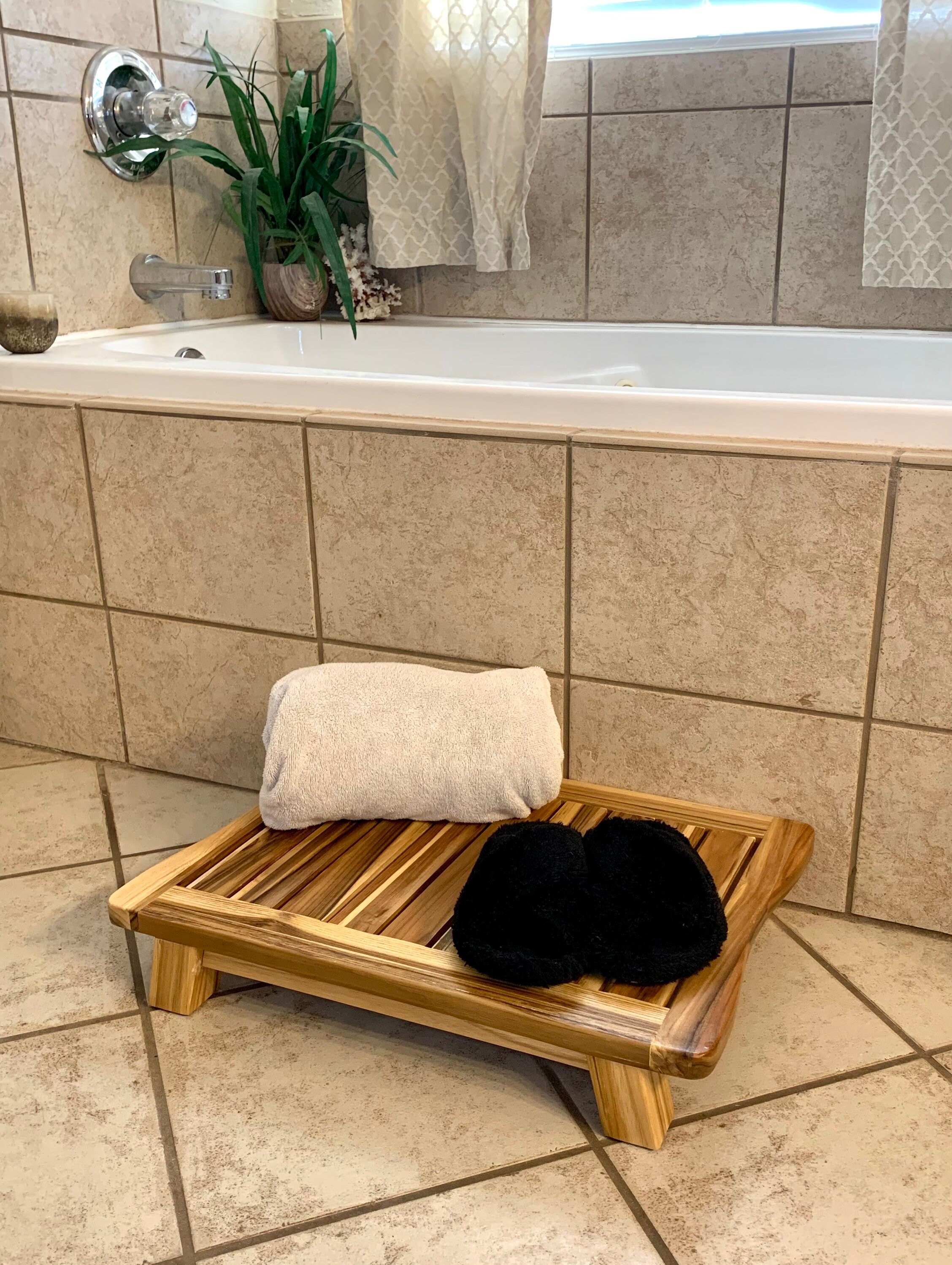 Teak Step Stool Etsy