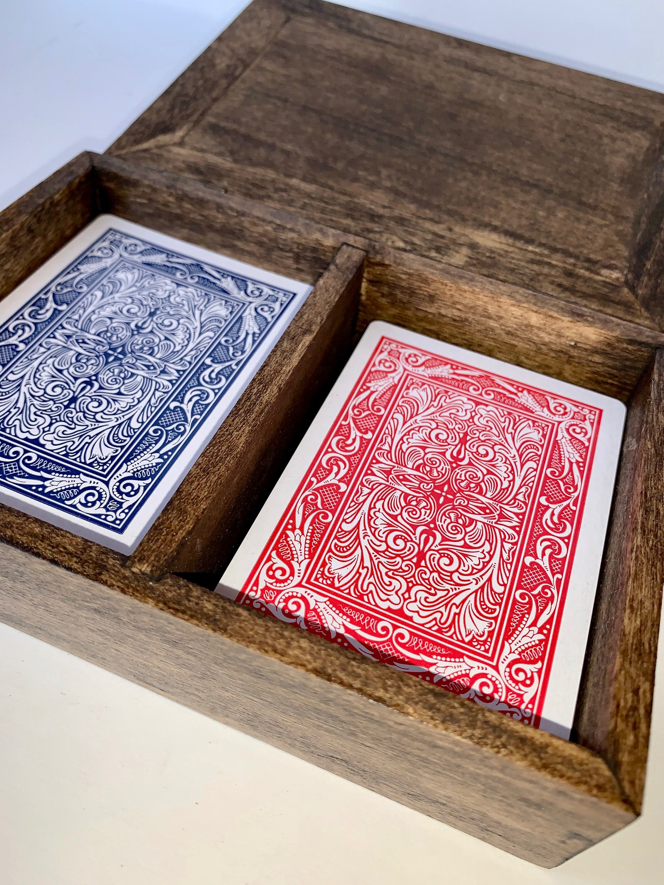 Double Deck Playing Card Box Etsy