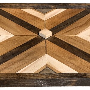 Rustic Wood Geometric Square Wall Art - Etsy