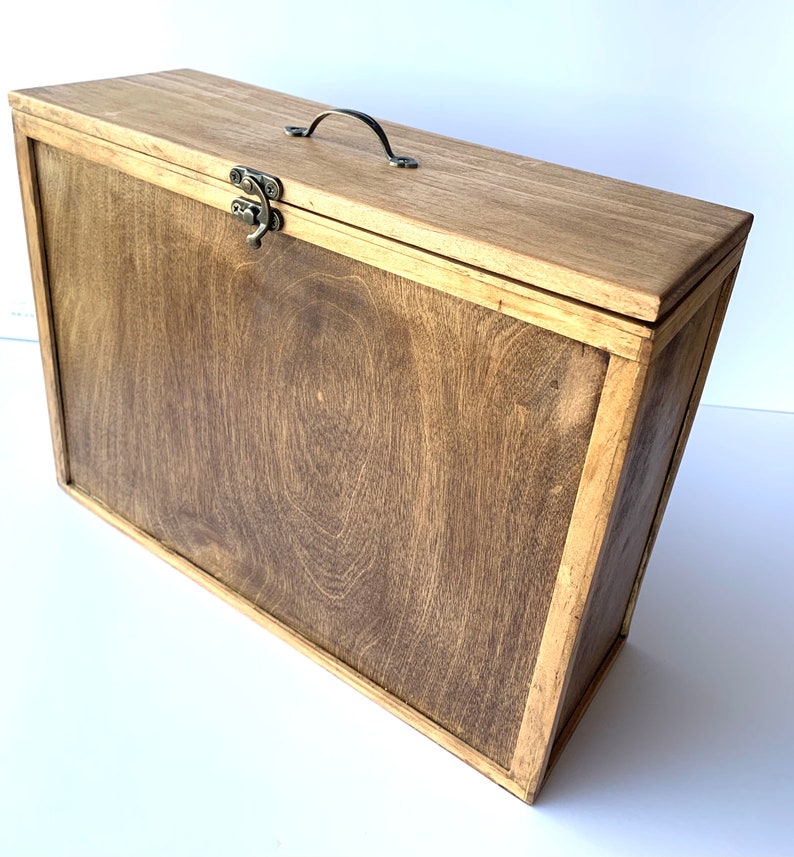 Wood Hanging File Box Etsy