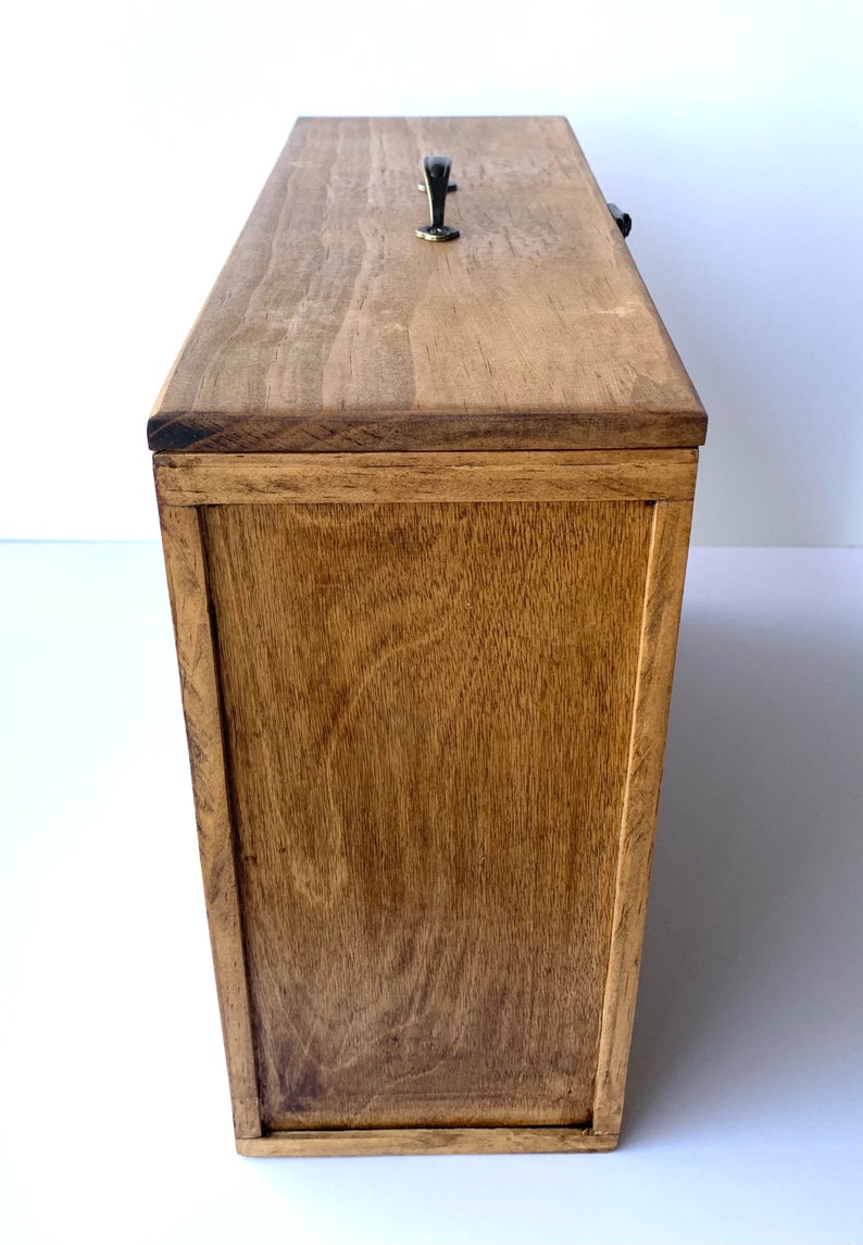 Wood Hanging File Box Etsy