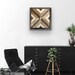 Rustic Wood Geometric Square Wall Art - Etsy