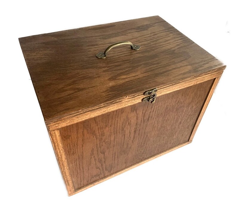 Wood Hanging File Box Etsy