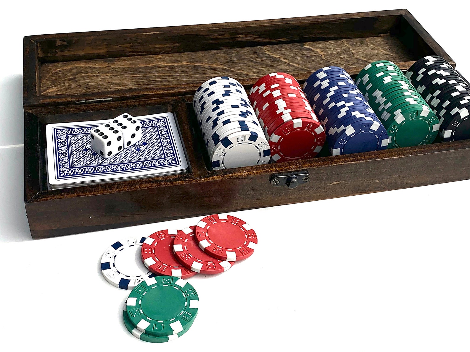 Poker Chip Set Box Etsy