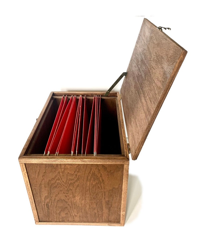 Wood Hanging File Box Etsy