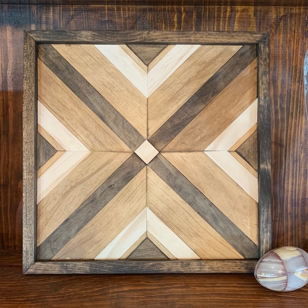 Wood Squares Wall Art Etsy