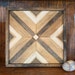 Rustic Wood Geometric Square Wall Art - Etsy