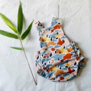 The Summer Crossback Romper, Unisex baby rompers, Baby Summer romper, Baby rompers, cotton rompers