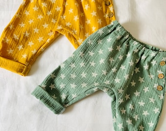 Baby double-gauze trousers, childrens cotton trousers, baby trousers, baby pants, cotton pants, toddler summer trousers