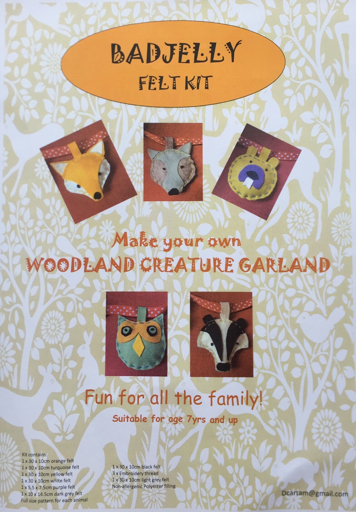Felt Kit Animal Felt Kit Felt Animal Garland Felt Animals Etsy