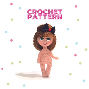 crochet doll pattern, mini base doll , amigurumi pattern, Basic Small Doll, PDF image 1