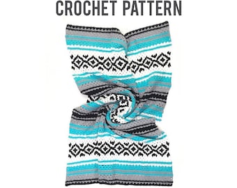Crochet Blanket Pattern: Modern Falsa Afghan & Throw – Baby Blanket PDF, Easy to Follow