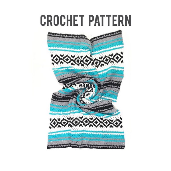 Crochet Blanket Pattern: Modern Falsa Afghan & Throw – Baby Blanket PDF, Easy to Follow