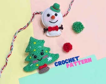 Modello Amigurumi all'uncinetto, modello bambola, modello ornamento natalizio, amigurumi per principianti, pdf, albero di Natale, modello portachiavi all'uncinetto