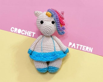 modello unicorno all'uncinetto, modello animale all'uncinetto, pdf, amigurumi, giocattolo per bambini, uncinetto per principianti, fai da te, regali per bambini