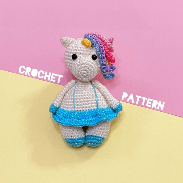 Crochet Unicorn Amigurumi Pattern – Easy to Follow Baby Toy (PDF)