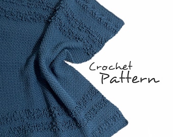Crochet Blanket Pattern, easy crochet throw pattern, crochet rug pattern, Crochet afghan Pattern, mono Blanket pattern, easy to follow, pdf