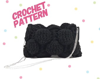 Crochet Puffy Stitch Clutch Pattern: Easy Mini Bag (PDF)