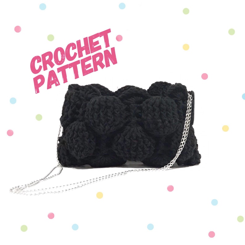 CROCHET clutch PATTERN, PURSE pattern, pdf download, bag pattern image 1