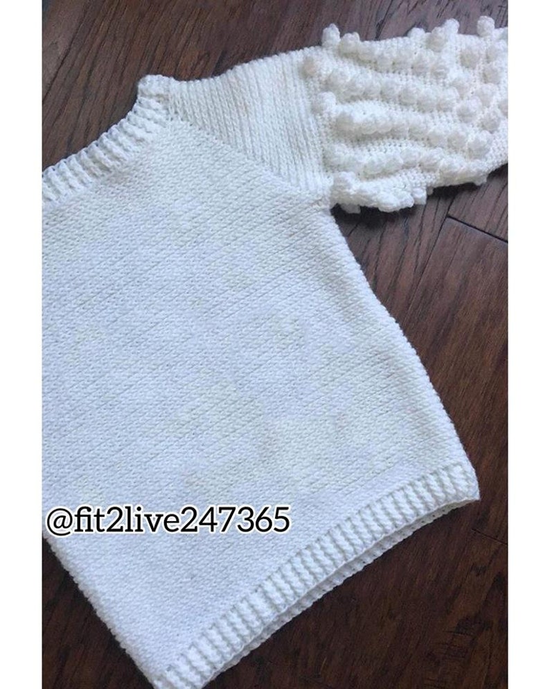 Crochet Pullover Pattern, Crochet Sweater Pattern, Adjustable , pdf, women top pattern, adult sizes, top down pullover, beginners pattern image 7