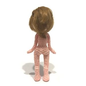 Crochet Doll Pattern, doll base pattern, crochet pattern, small doll, crochet mini doll, amigurumi pattern, crochet easy doll, basic doll image 3