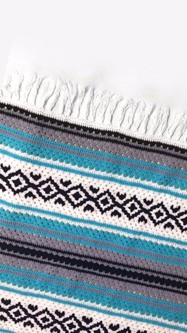 Crochet Blanket Pattern, Throw pattern, crochet baby blanket pattern, Crochet afghan Pattern, crochet Falsa Blanket pattern, easy to follow image 9