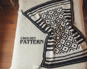 Crochet Blanket Pattern: Boho Afghan & Throw , Baby Blanket , Easy to Follow, Home Rug, PDF