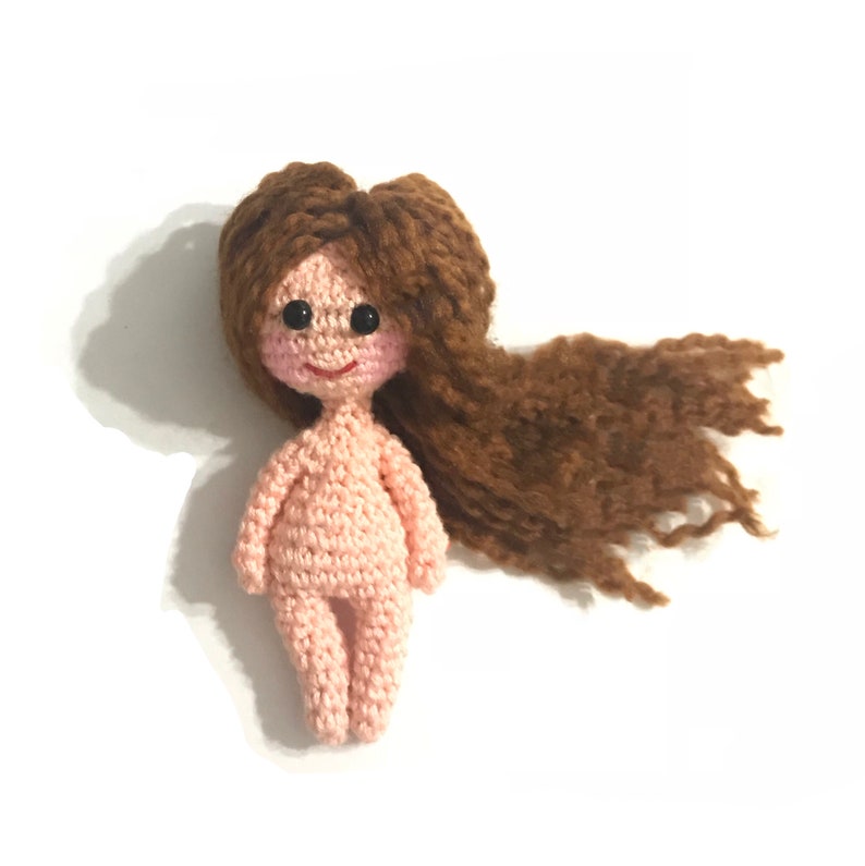 crochet doll pattern, mini base doll , amigurumi pattern, Basic Small Doll, PDF image 3