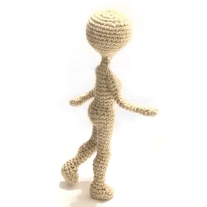 Crochet Doll Pattern, doll base pattern, crochet pattern, small doll, crochet mini doll, amigurumi pattern, crochet easy doll, basic doll image 8