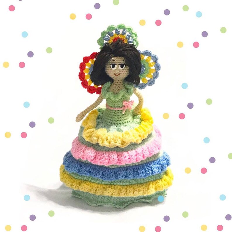Crochet Doll Pattern Crochet Dress Doll Pattern Crochet Etsy