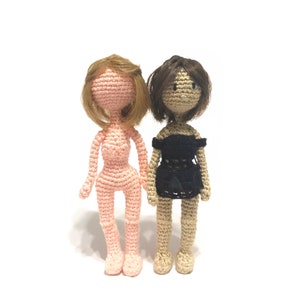 Crochet Doll Pattern, doll base pattern, crochet pattern, small doll, crochet mini doll, amigurumi pattern, crochet easy doll, basic doll image 5