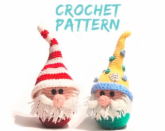 Crochet Gnome Amigurumi Pattern: Mini Scandinavian Ornament (PDF Pattern)