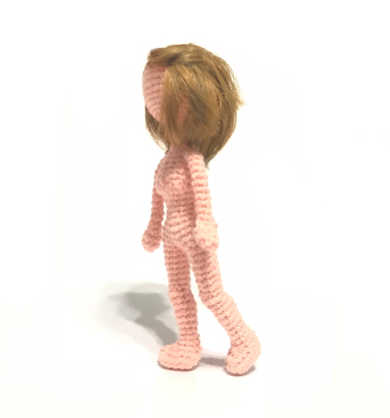 Crochet Doll Pattern, doll base pattern, crochet pattern, small doll, crochet mini doll, amigurumi pattern, crochet easy doll, basic doll image 4