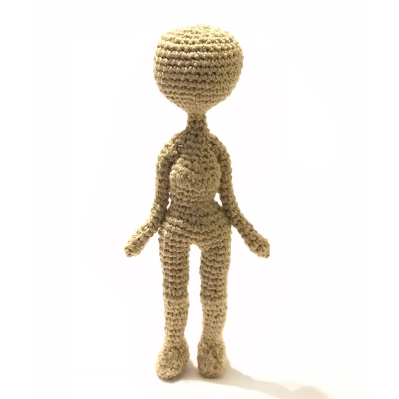 Crochet Doll Pattern, doll base pattern, crochet pattern, small doll, crochet mini doll, amigurumi pattern, crochet easy doll, basic doll image 7