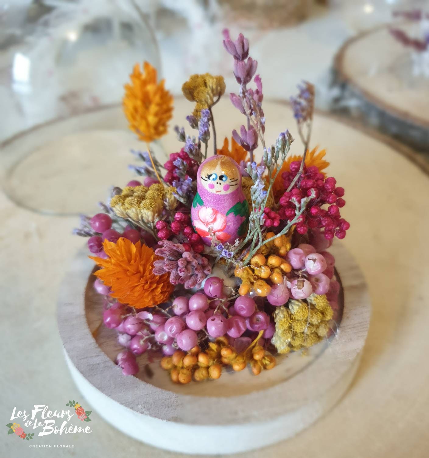 Mini Globe en Fleurs Séchées | Jocy