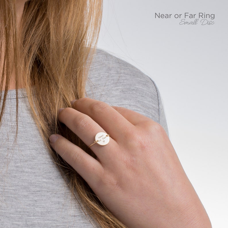 Best Friend Rings Near or Far Ring Long Distance Friendship Etsy