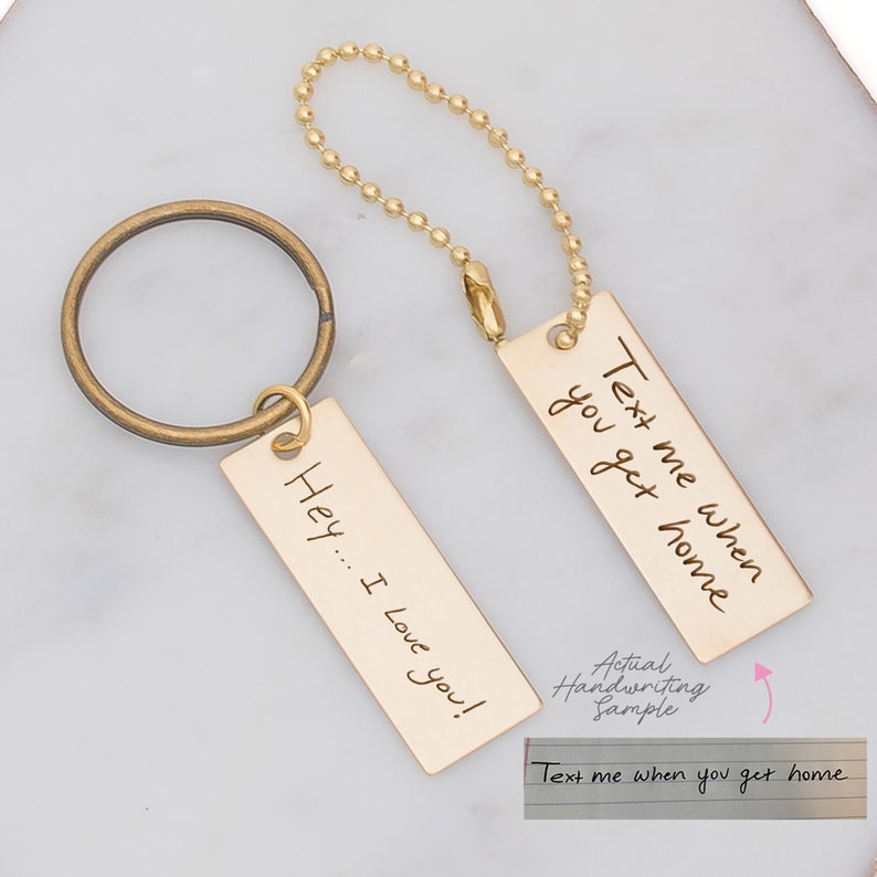 Custom Keychain for Boyfriend Handwritten Boyfriend Gift Key Etsy