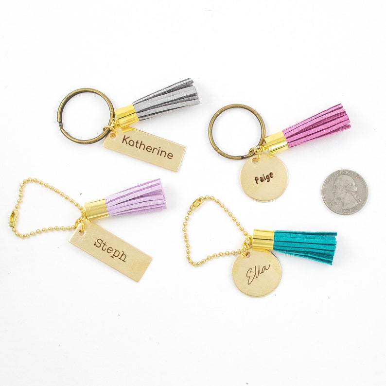 Name Keyring Personalized Keychain With Your Choice of Words Etsy
