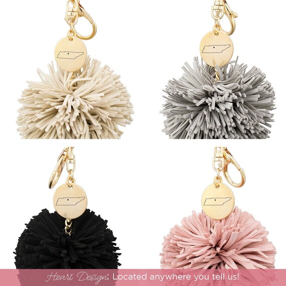 Tennessee Keychain Personalized State Tassel Keychain Custom Etsy