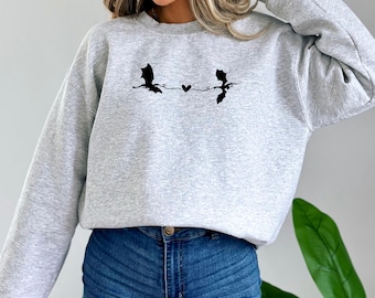 Dragon Kiss Unisex Heavy Blend™ Crewneck Sweatshirt | Dragon Lovers, Fourth Wing