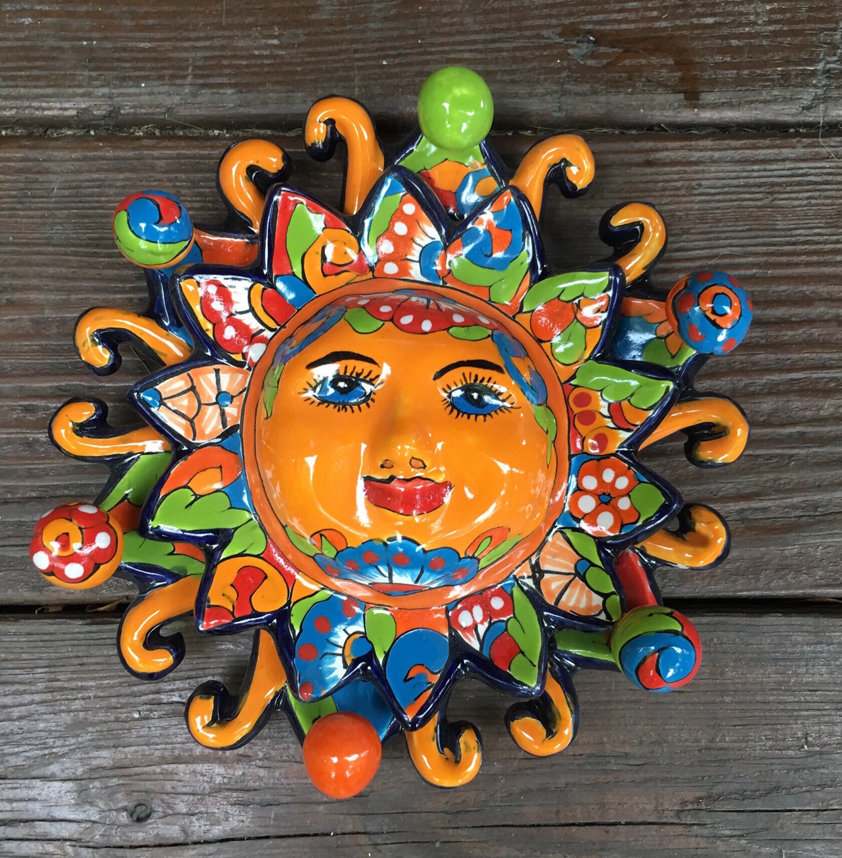 Talavera Pottery Sun Mexican Talavera Wall Garden Sun