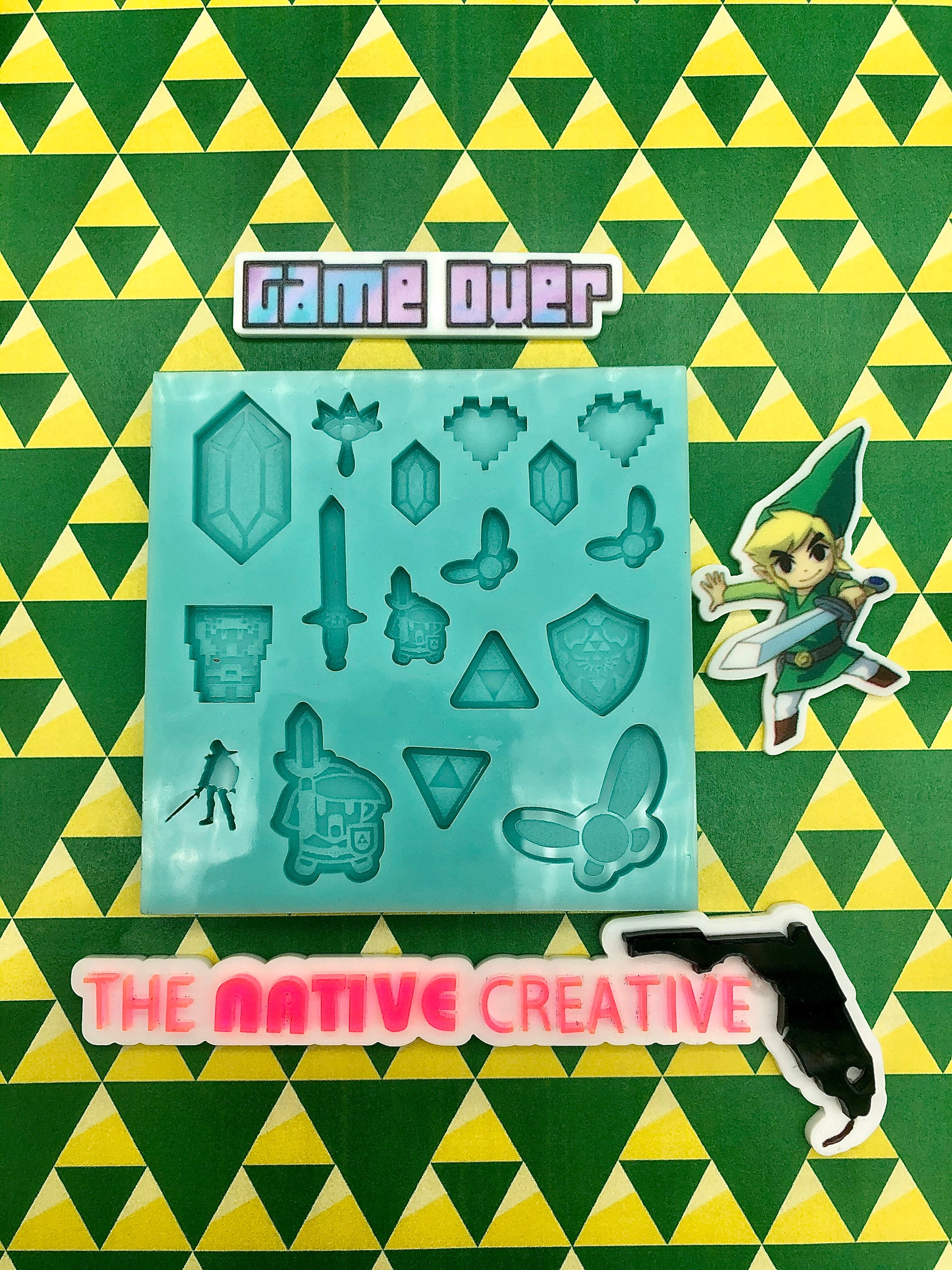 Zelda Shaker Bits Palette Silicone Mold for Resin Crafting *Made to o…